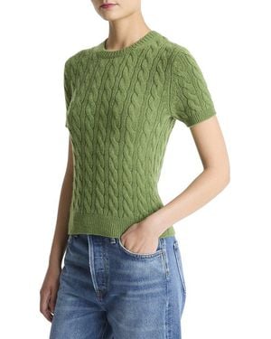Vince Cash Cashmere-Blend T-Shirt - Green