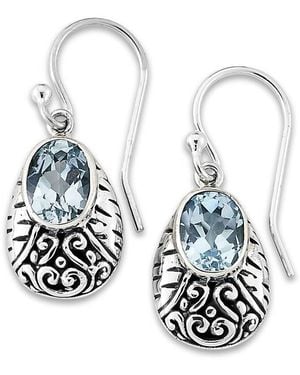 Samuel B. 2.90 Ct. Tw. Topaz Bali Earrings - White