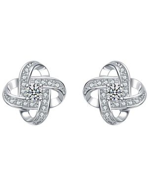 Rachel Glauber Diamond Cz Earrings - White