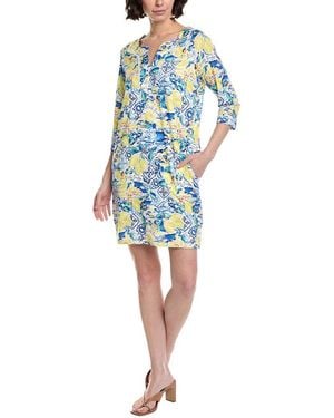 Stella Parker 3/4-Sleeve Shift Dress - Blue