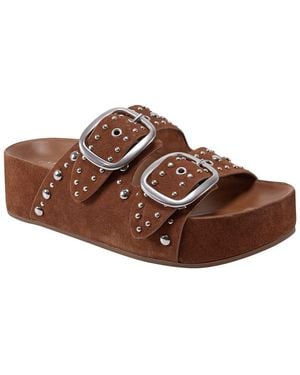 Marc Fisher Sayge Suede Sandal - Brown