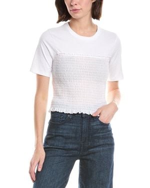 ATM Mixed Media Cropped T-Shirt - White