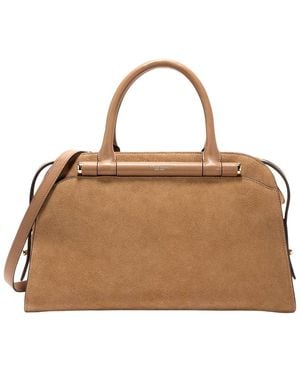 Cole Haan Catherine Medium Suede Satchel - Brown
