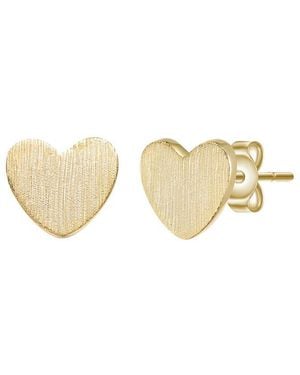 Rachel Glauber 14K Plated Stud Earrings - White