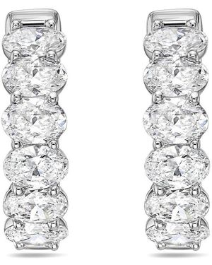 Diana M. Jewels Diana M. 14K 3.00 Ct. Tw. Lab-Grown Diamond Huggie Earrings - White