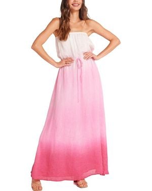 Bella Dahl Strapless Linen Maxi Dress - Pink
