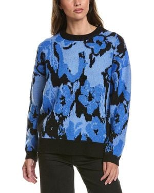 Ichi Povoke Wool-Blend Knit Sweater - Blue