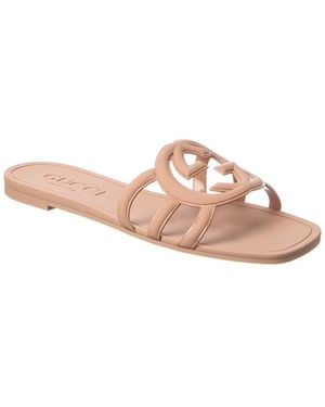 Gucci Interlocking G Rubber Sandal - Pink