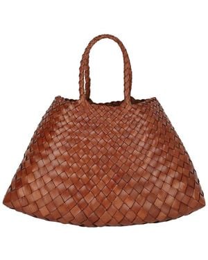 Dragon Diffusion Small Santa Croce Leather Shoulder Bag - Brown