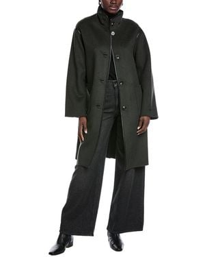 Tahari Sydney Long Wool-Blend Coat - Black