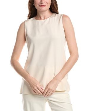 Lafayette 148 New York Sleeveless Adela Silk-Blend Blouse - Natural