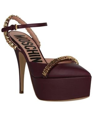 Moschino Leather Pump - Purple