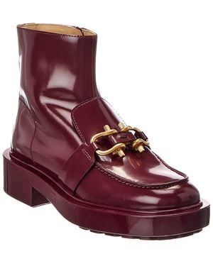 Bottega Veneta Monsieur Leather Boot - Purple