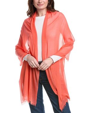 Bruno Magli Cashmere-Blend Crinkle Wrap - Red