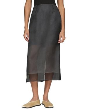 Lafayette 148 New York Layered Pencil Skirt - Black