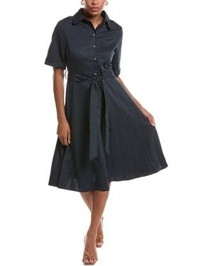 Estellina Solid Midi Dress - Black