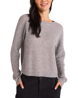 Bella Dahl Drop Shoulder Cashmere & Silk-Blend Jumper - Grey