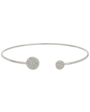 Juvell 18K Plated Cz Bangle Bracelet - White