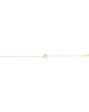 Italian Gold 14K Tree Of Life Bracelet - White