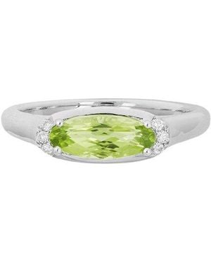 Diamond Select Cuts 14K Diamond .05 Ct. & 1.15 Ct. Peridot Ring - Green