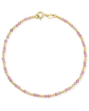 Ember Fine Jewelry 14K Rose Quartz Bead Bracelet - Metallic
