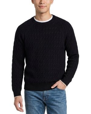 NAADAM Cable Wool & Cashmere-Blend Crewneck Jumper - Blue