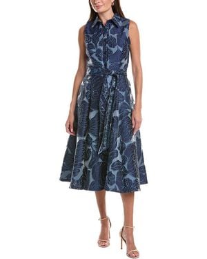 Rene Ruiz Printed Shift Dress - Blue