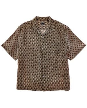 Todd Synder X Champion Geo Zig Zag Silk-Blend Shirt - Brown