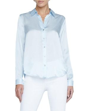 L'Agence Tyler Silk Blouse - Blue