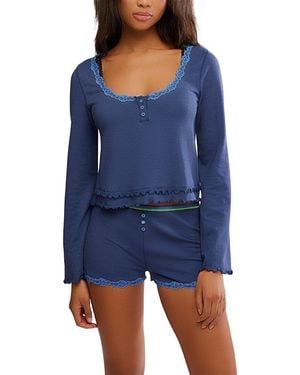 Free People 2Pc Spring Break Sleep Set - Blue
