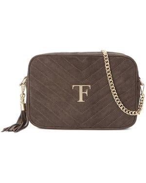 Tiffany & Fred Paris Quilted Suede Camera Bag - Brown