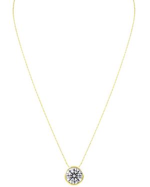 Lab Grown Diamonds 14K 5.00 Ct. Tw. Lab-Grown Diamond Solitaire Pendant - Metallic