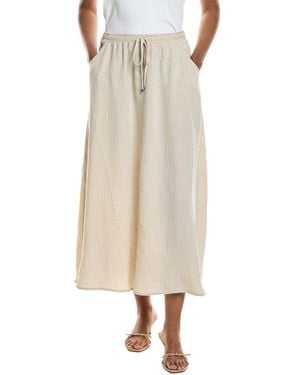 Max Studio Drawstring Maxi Skirt - Natural