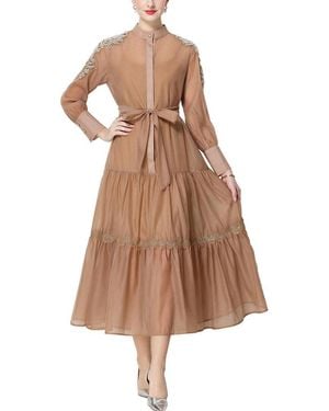 MIRA RICHI Midi Dress - Brown