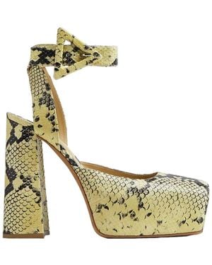 Bottega Veneta Tower Leather Pump - Metallic