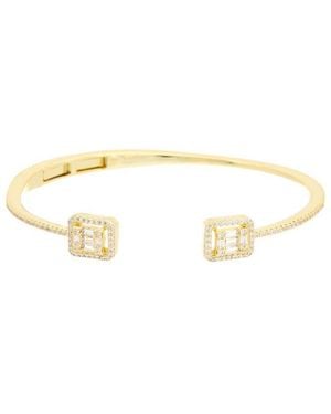 Juvell 18K Plated Cz Bangle Bracelet - White