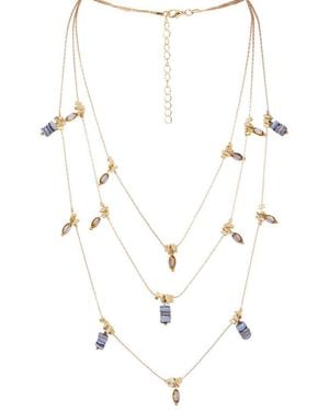 Saachi Multi Layered Necklace - White