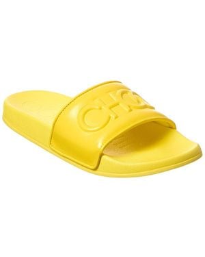 Jimmy Choo Azari/F Leather Slide - Yellow
