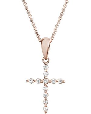 Diamond Select Cuts 14K Rose 0.11 Ct. Tw. Diamond Necklace - White