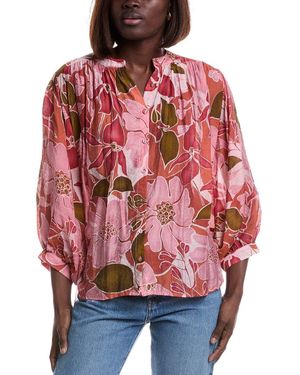 LUXE ALWAYS Long Sleeve Blouse - Red