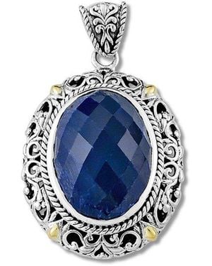 Samuel B. 18K & 4.90 Ct. Tw. Sapphire Pendant - Blue