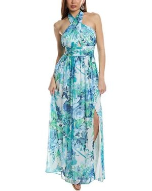 Eliza J Halter Gown - Blue