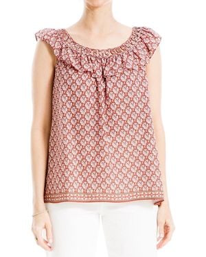 Max Studio Flutter Sleeve Top - Pink