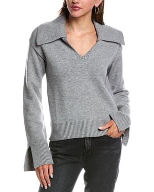 REVERIEE Polo Sweater - Grey