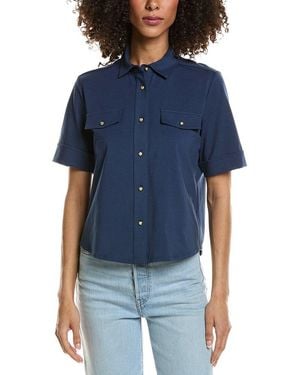 tyler boe Classic Button Club Shirt - Blue