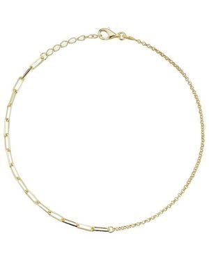 Sphera Milano 14K Over Mixed Chain Anklet - Metallic