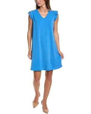 Adrianna Papell Moss Crepe Shift Dress - Blue