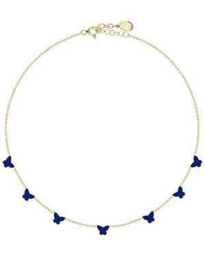 Gabi Rielle 14k Over Silver Butterfly Ethos Necklace - Metallic