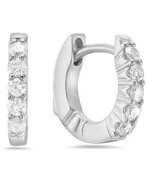 Forever Creations USA Inc. Forever Creations 14k 0.35 Ct. Tw. Diamond Huggie Earrings - White