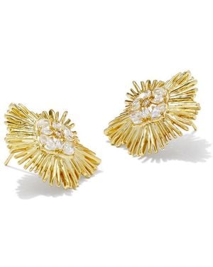 Kendra Scott Dira Crystal 14K Plated Nanogem Statement Stud Earring - Metallic